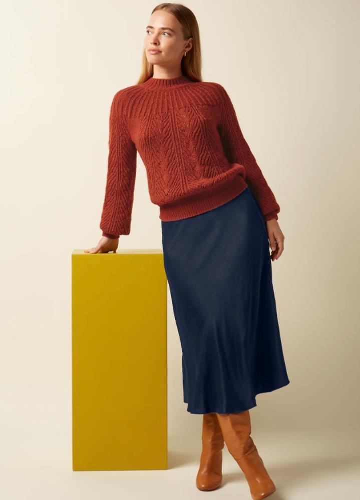 King Louie Bibi blue satin skirt - Image 2