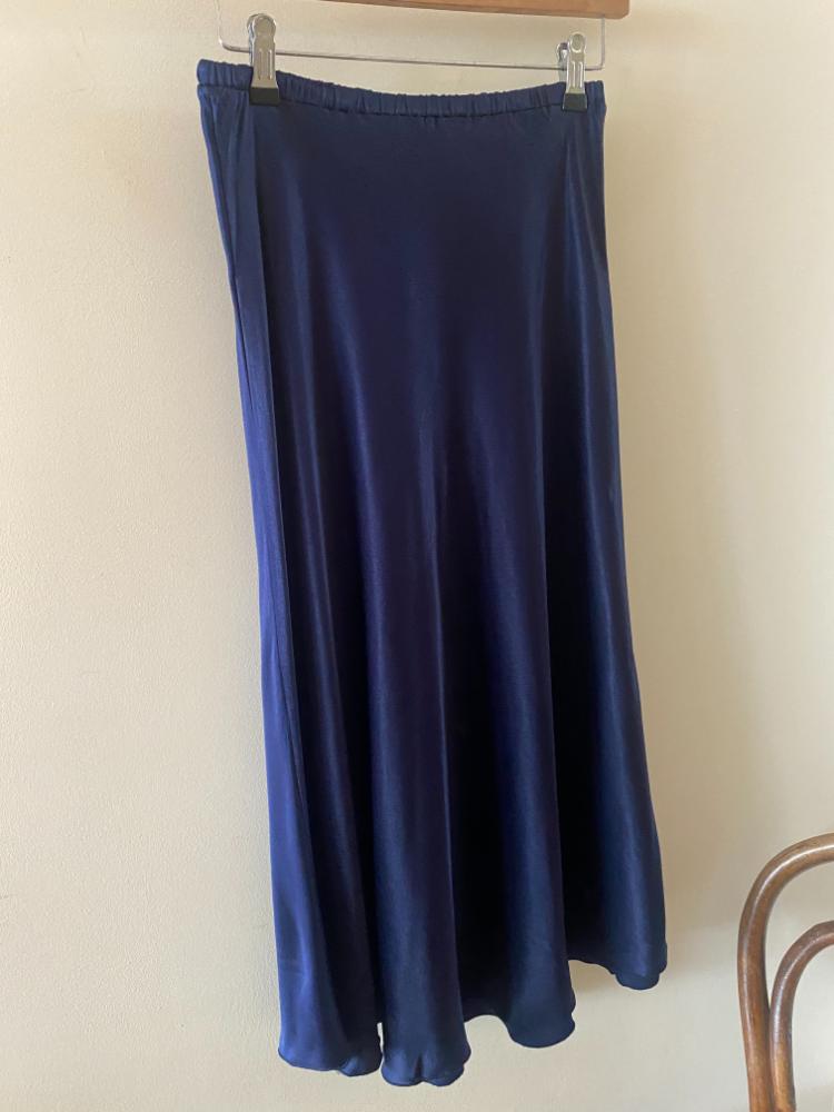 King Louie Bibi blue satin skirt