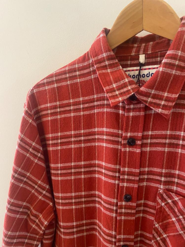 Komodo Santi red checked shirt - Image 2