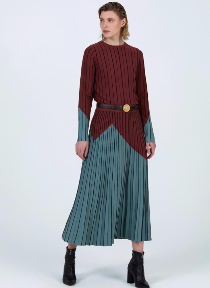 Skatie Pleated Knit Sweater - Image 3