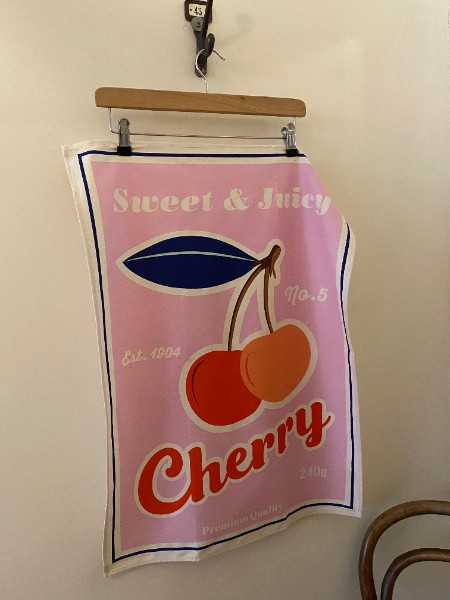 Rex Cherry Cotton Tea Towel