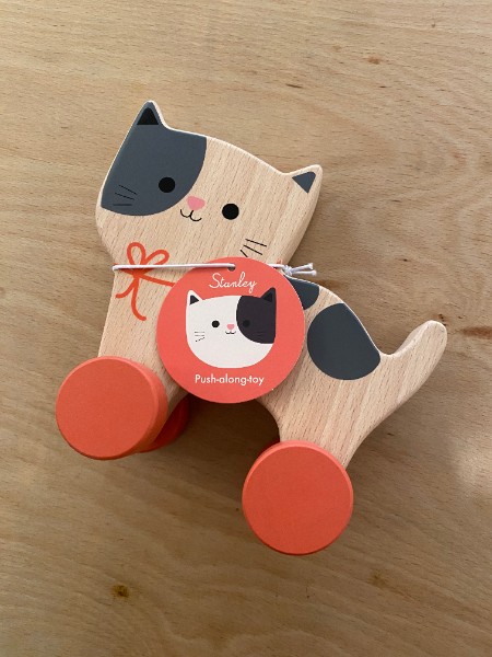 Rex 'Stanley' Cat Wooden Push Along Toy - Image 2