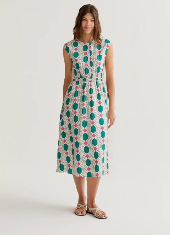Compania Fantastica Geometric Midi Dress - Image 5