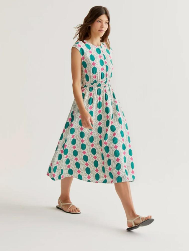 Compania Fantastica Geometric Midi Dress - Image 3