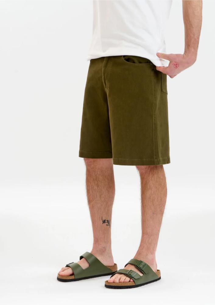 Komodo 'Jambo' Green Twill Shorts - Image 3
