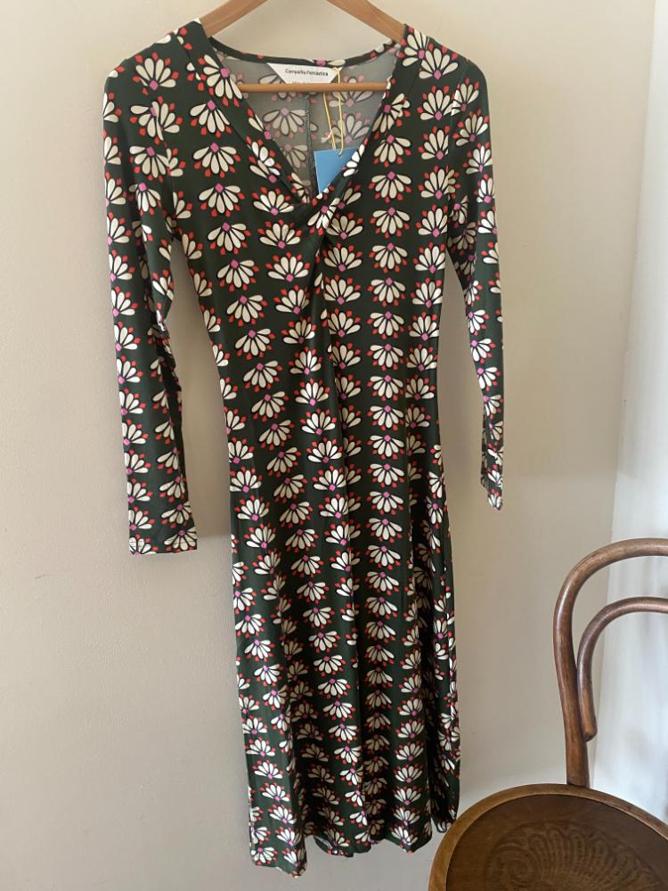 Compania Fantastica Long Sleeve Geometric Dress