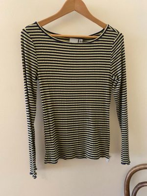 ICHI Cella Striped Long Sleeve Top