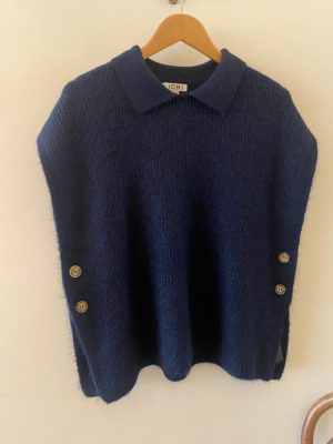 ICHI Ylva Slipover Knitted Poncho
