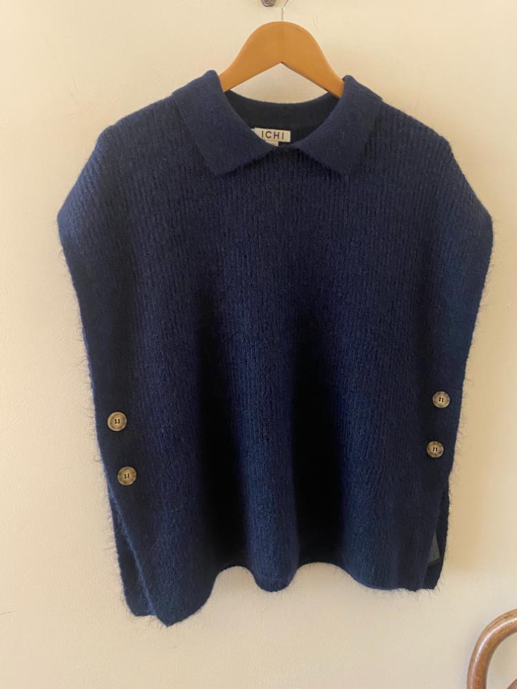 ICHI Ylva Slipover Knitted Poncho
